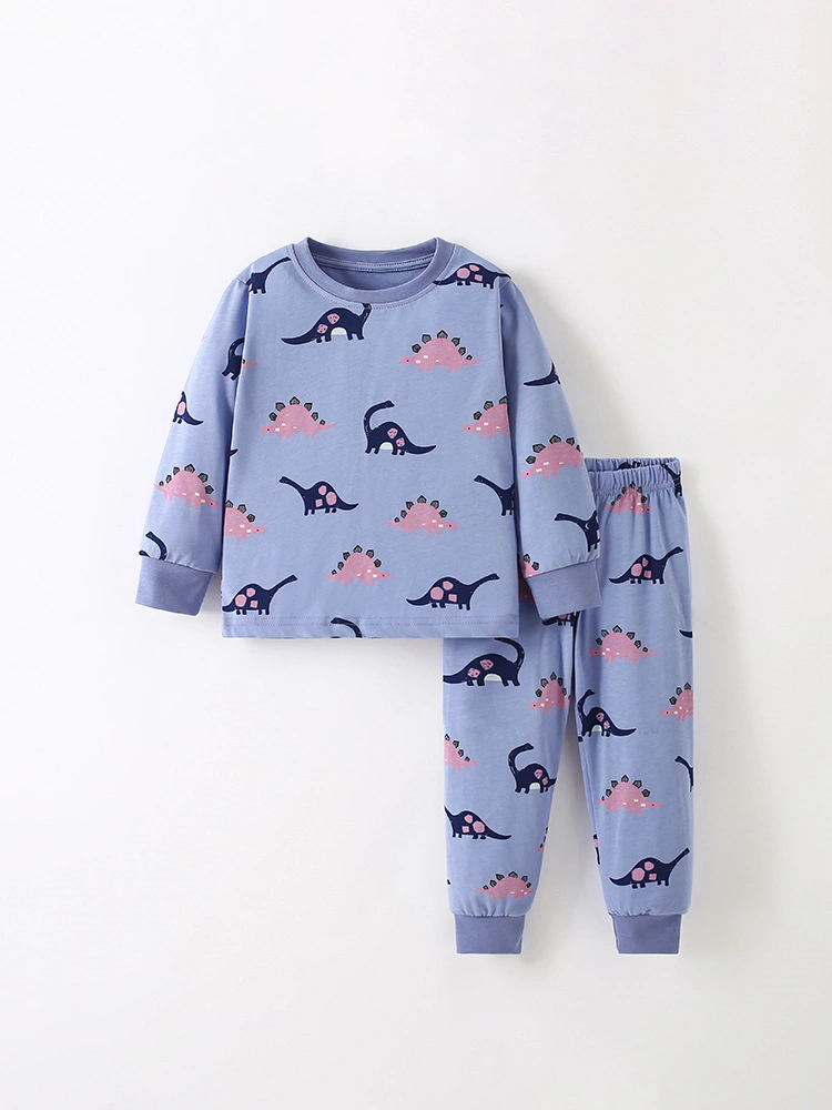 Little Maven Toddler Boy Loungewear dinosaur print Long Sleeve Tee and pants set