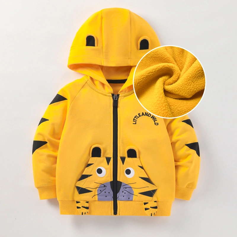 Little Maven Toddler/Kid Boy Cartoon Tiger Style Zip-up Hooded Jacket