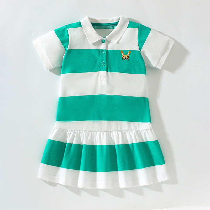 Littlemaven Summer Striped Girls POLO Dress