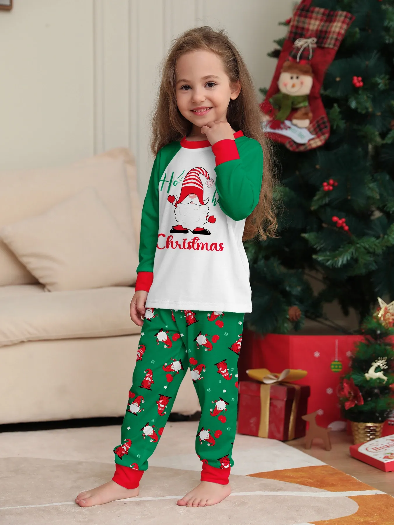 Christmas Family Pajamas Santa Claus print pajama set