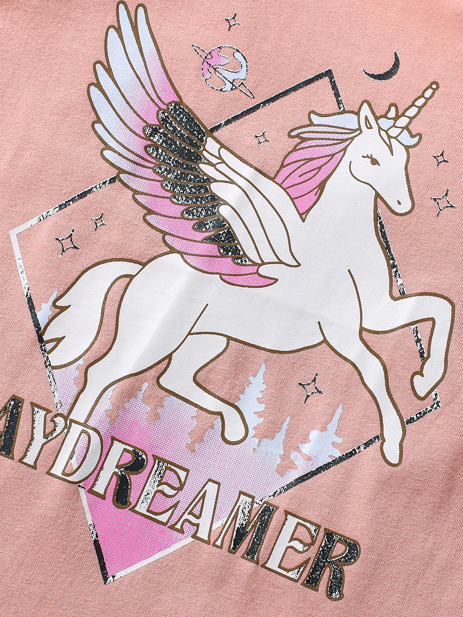 Little maven summer girls pure cotton printed short-sleeved T-shirt