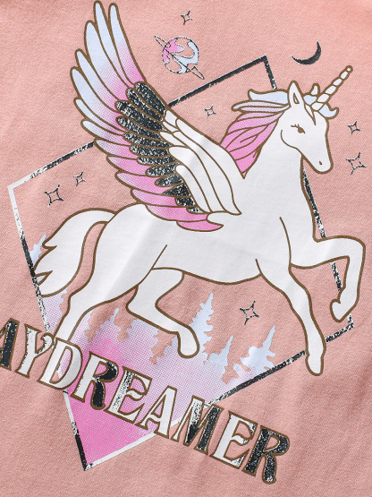 Little maven summer girls pure cotton printed short-sleeved T-shirt