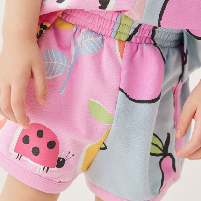 Little Mave Summer Cute Knitted Color Matching Cotton Girls Suit