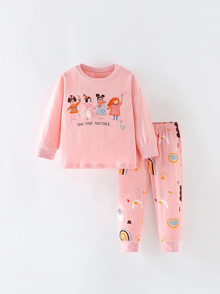 Little Maven Toddler/Kid Girl 2pcs Casual Round Neck Cartoon Print Pajamas