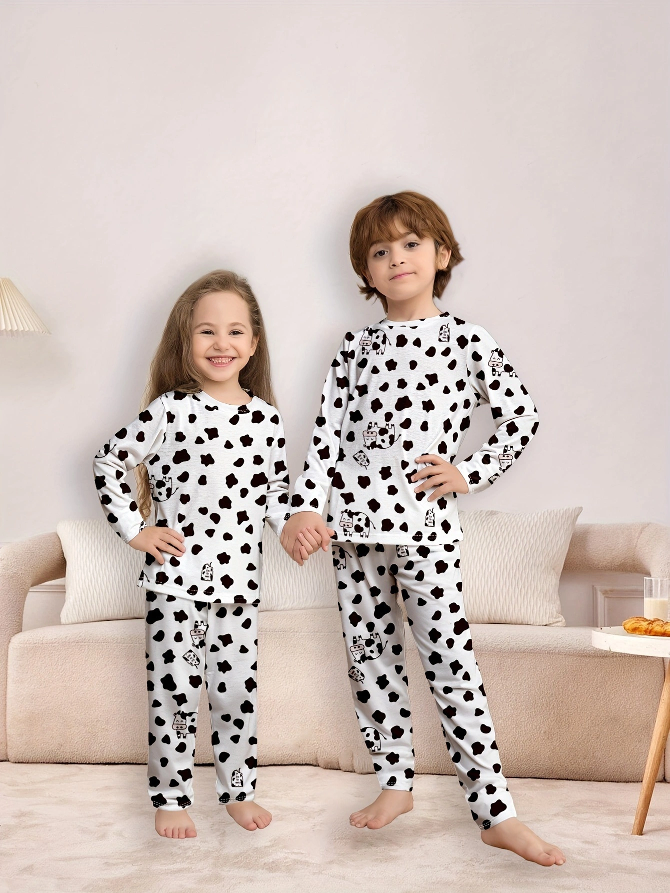 Little Maven Cow print toddler pajamas