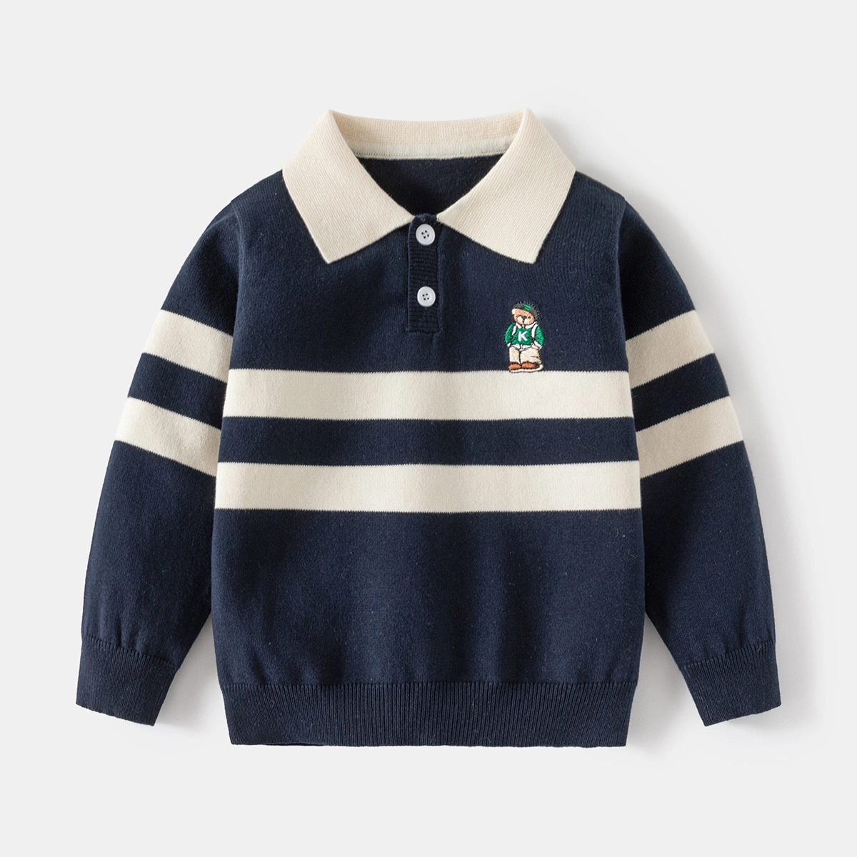 Little Maven boys cartoon embroidered sweater