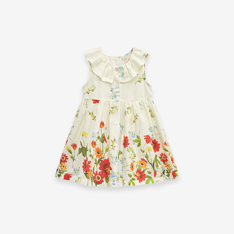 Little Maven Summer Toddler Girls Cotton Short Sleeve Dress