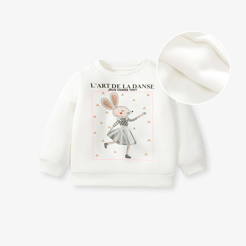 Toddler/Kid Girl Mouse Lettering Printed Long Sleeve Cotton Sweatshirt