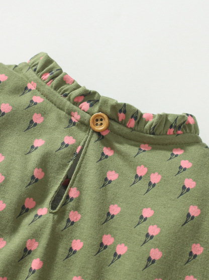 Littlemaven summer cotton short-sleeved girls casual dress