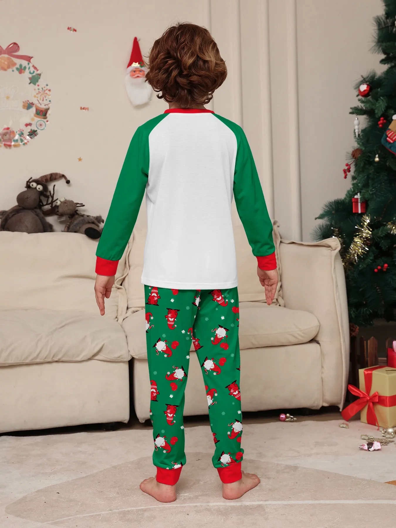 Christmas Family Pajamas Santa Claus print pajama set
