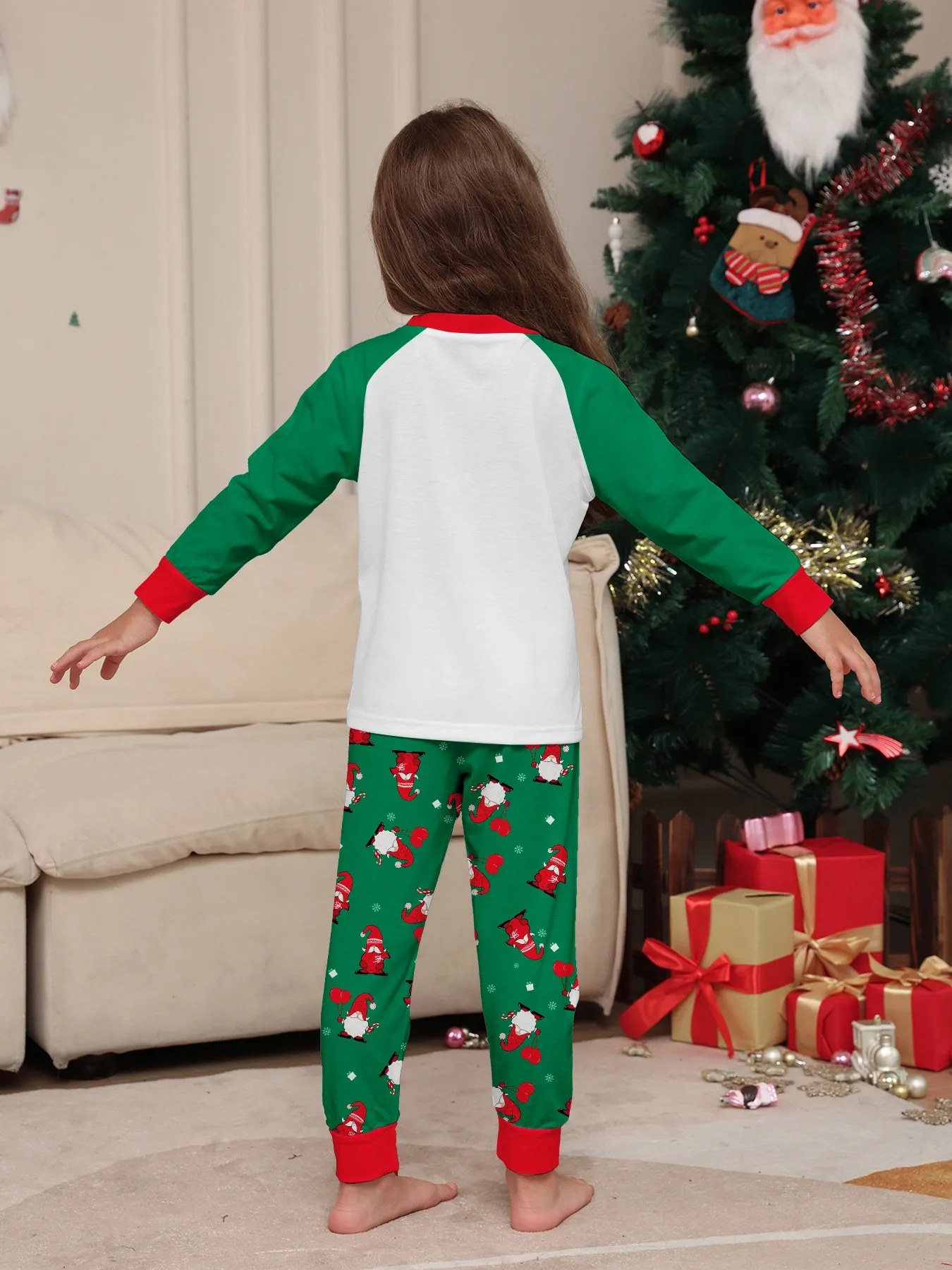 Christmas Family Pajamas Santa Claus print pajama set