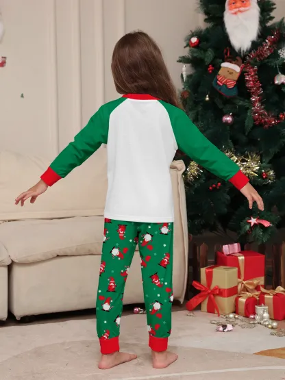 Christmas Family Pajamas Santa Claus print pajama set