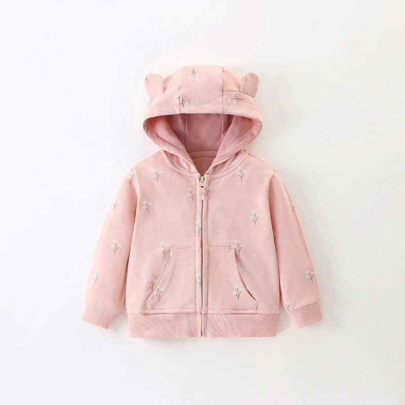Little Maven Toddler/Kid Girls Long Sleeve Printed Hooded Zip-Up Jacket