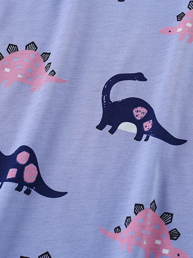 Toddler Boy Loungewear dinosaur print Long Sleeve Tee and pants set