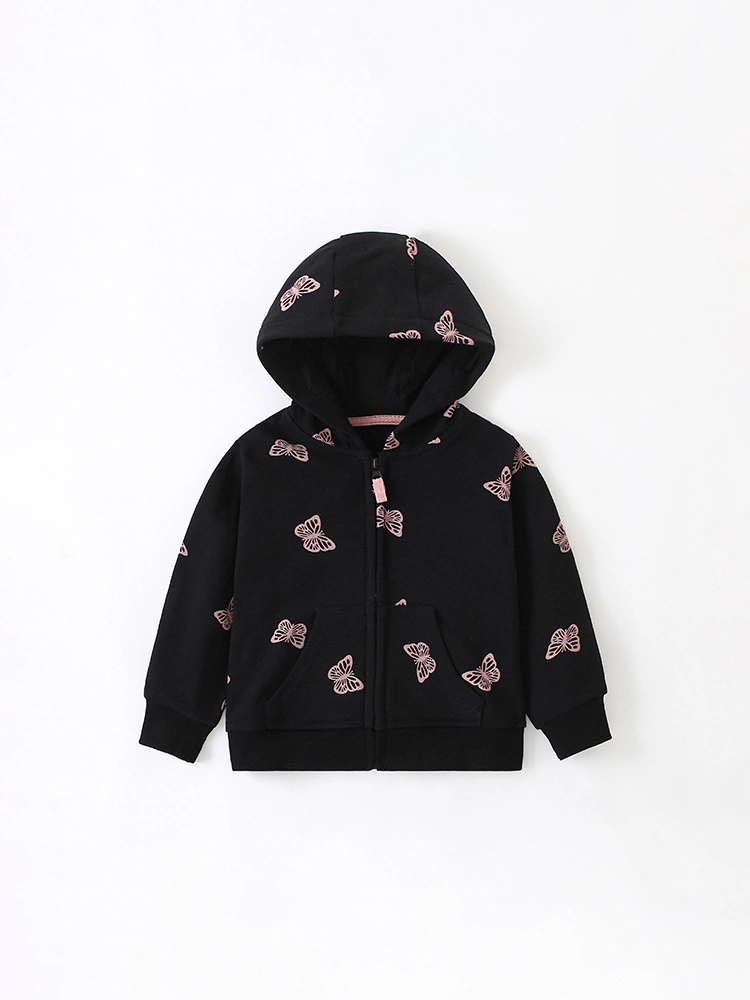 Little Maven Toddler/Kid Girl Butterfly Printing Long Sleeve Casual Hoodie