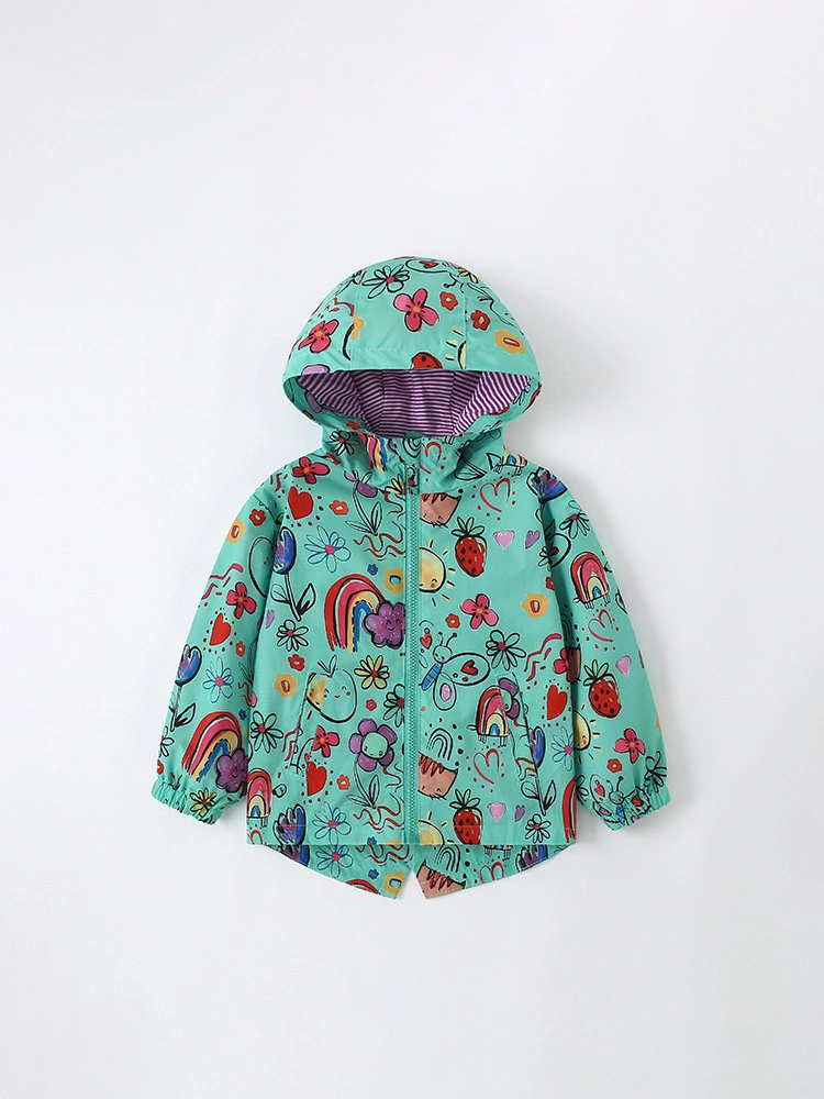 Little Maven Toddler Girl Cartoon Print Long Sleeve Hoodie