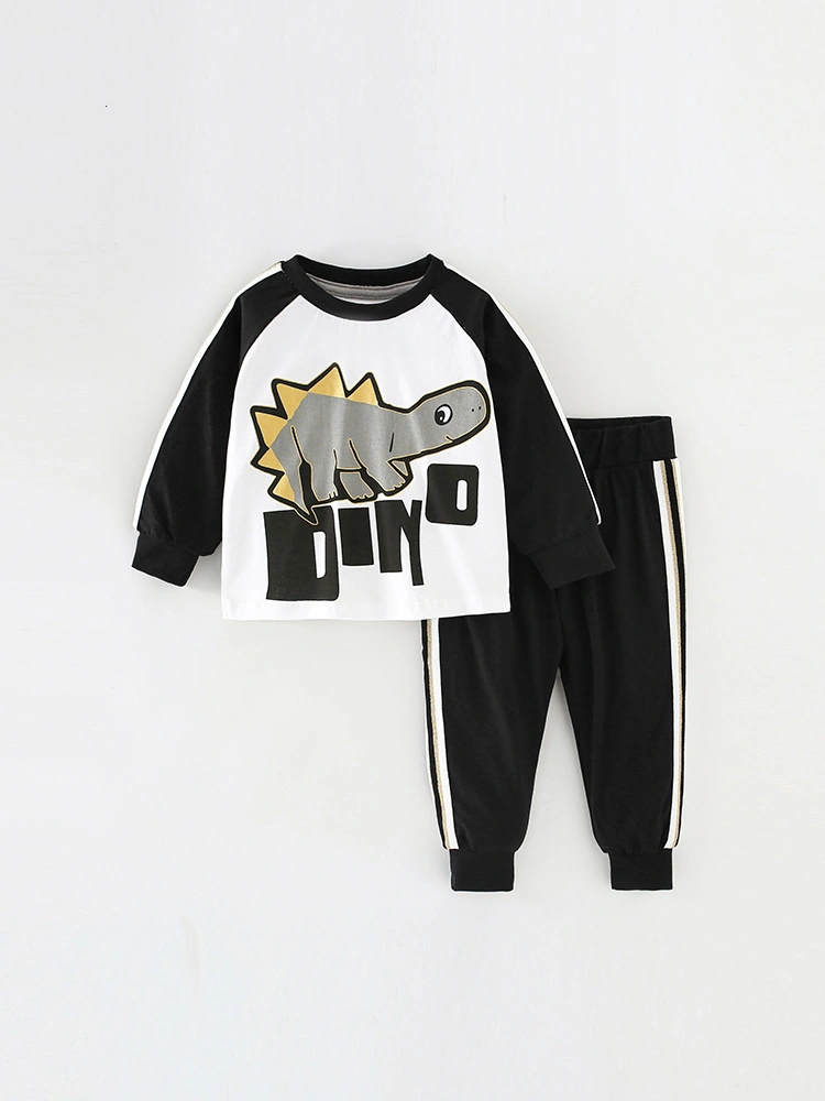 Little Maven Toddler/Kid Boy 2-Piece Casual Dinosaur Print Long Sleeve Clothing Set