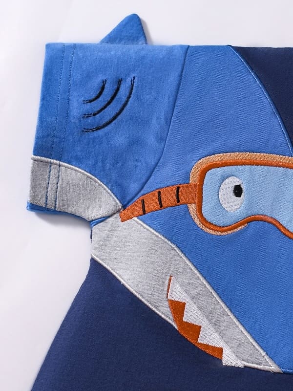 Little Maven Shark Adventure Toddler Boys Cotton Tee & Shorts Set
