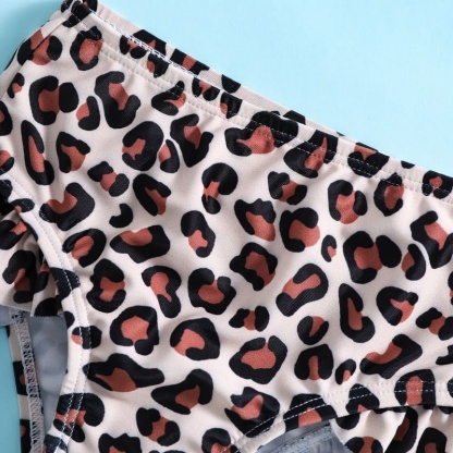 Toddler Girls 2-piece Leopard Print Swimsuit