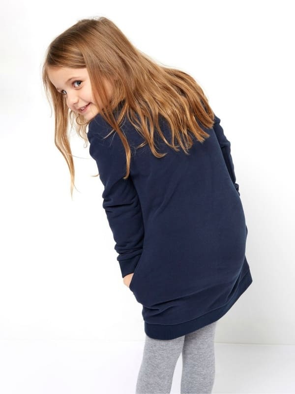 Toddler Girls Sequin Striped Cotton Casual Long Sleeve Sweater Dress