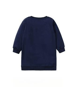 Toddler Girls Sequin Striped Cotton Casual Long Sleeve Sweater Dress