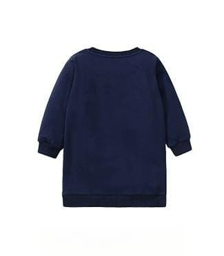 Toddler Girls Sequin Striped Cotton Casual Long Sleeve Sweater Dress