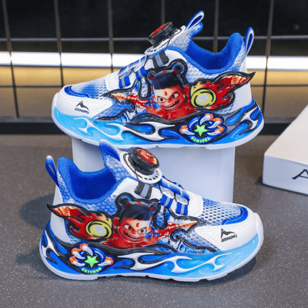 Toddler & Kid Boys Mesh breathable Nezha rotating buckle sports shoes