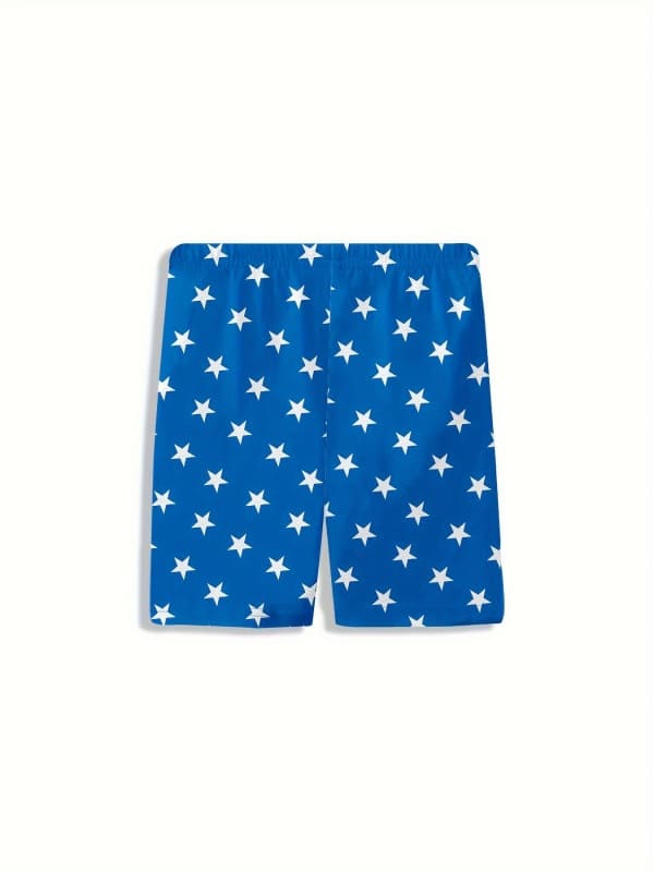 Toddler & Kids 2pcs hip-hop print short-sleeve and shorts set
