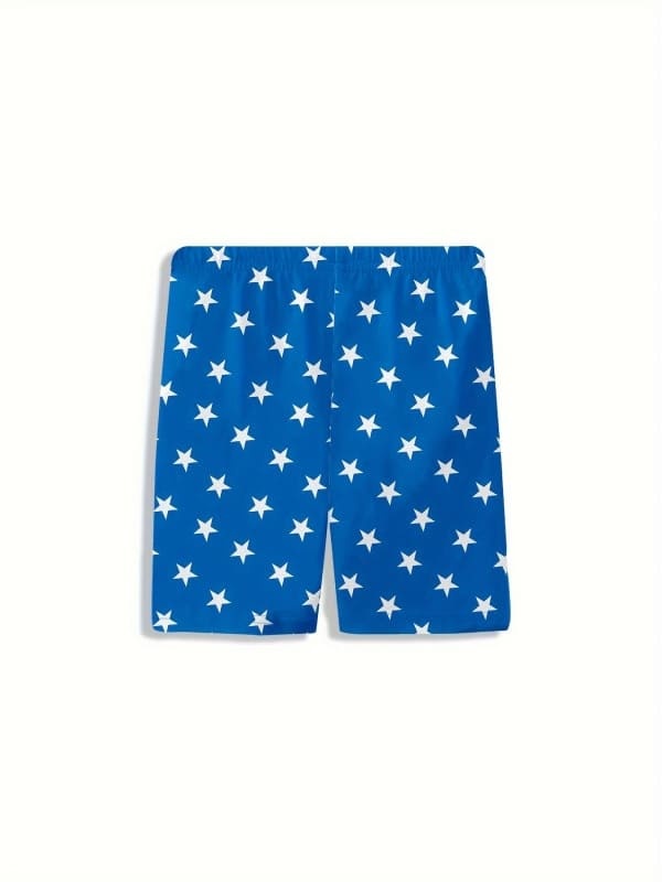 Toddler & Kids 2pcs hip-hop print short-sleeve and shorts set
