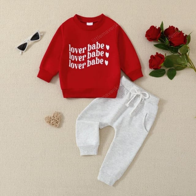 little maven valentines day baby toddler outfit