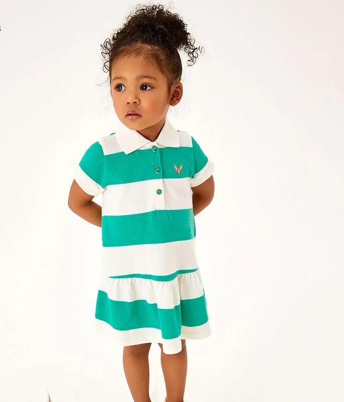 Littlemaven Summer Striped Girls POLO Dress