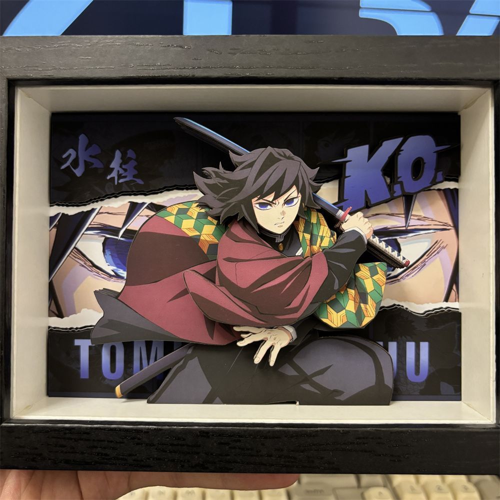 Water column 3D paper carving decorative painting