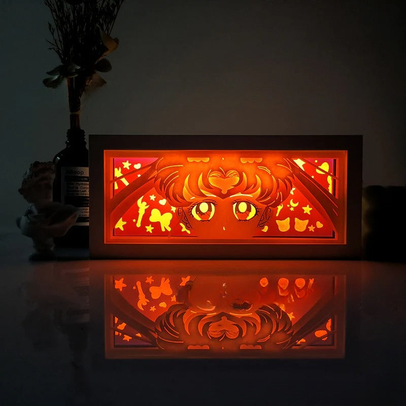 ONE PIECE Dragon Ball Hokage Paper Carving Lamp Photo Frame