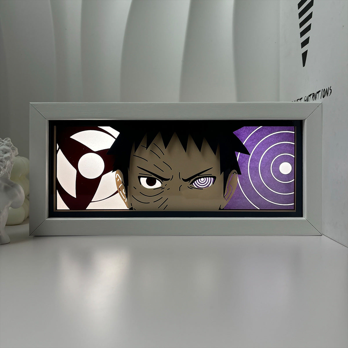 NARUTO anime Uchiha Obito Paper Carving Lamp Photo Frame