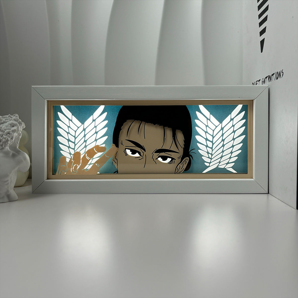 Attack on Titan Eren Jaeger Paper Carving Lamp Photo Frame