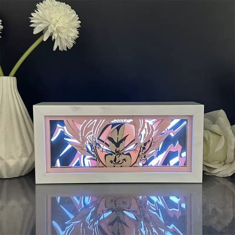 Dragon Ball Super Saiyan ROSÉ Paper Carving Lamp Photo Frame