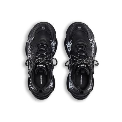 WOMEN'S TRIPLE S SNEAKER DIY METAL IN BLACK/WHITE