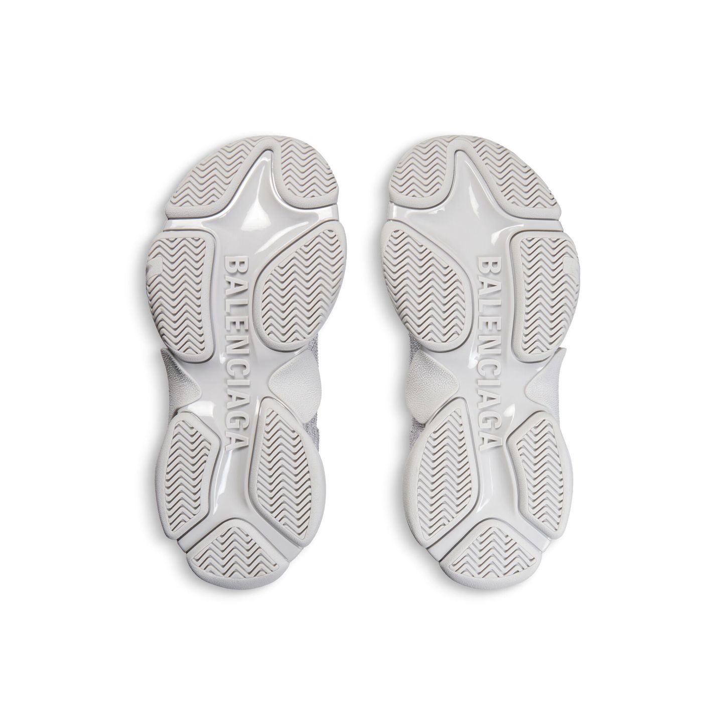 WOMEN'S TRIPLE S SNEAKER WITH RHINESTONES IN LIGHT GREY