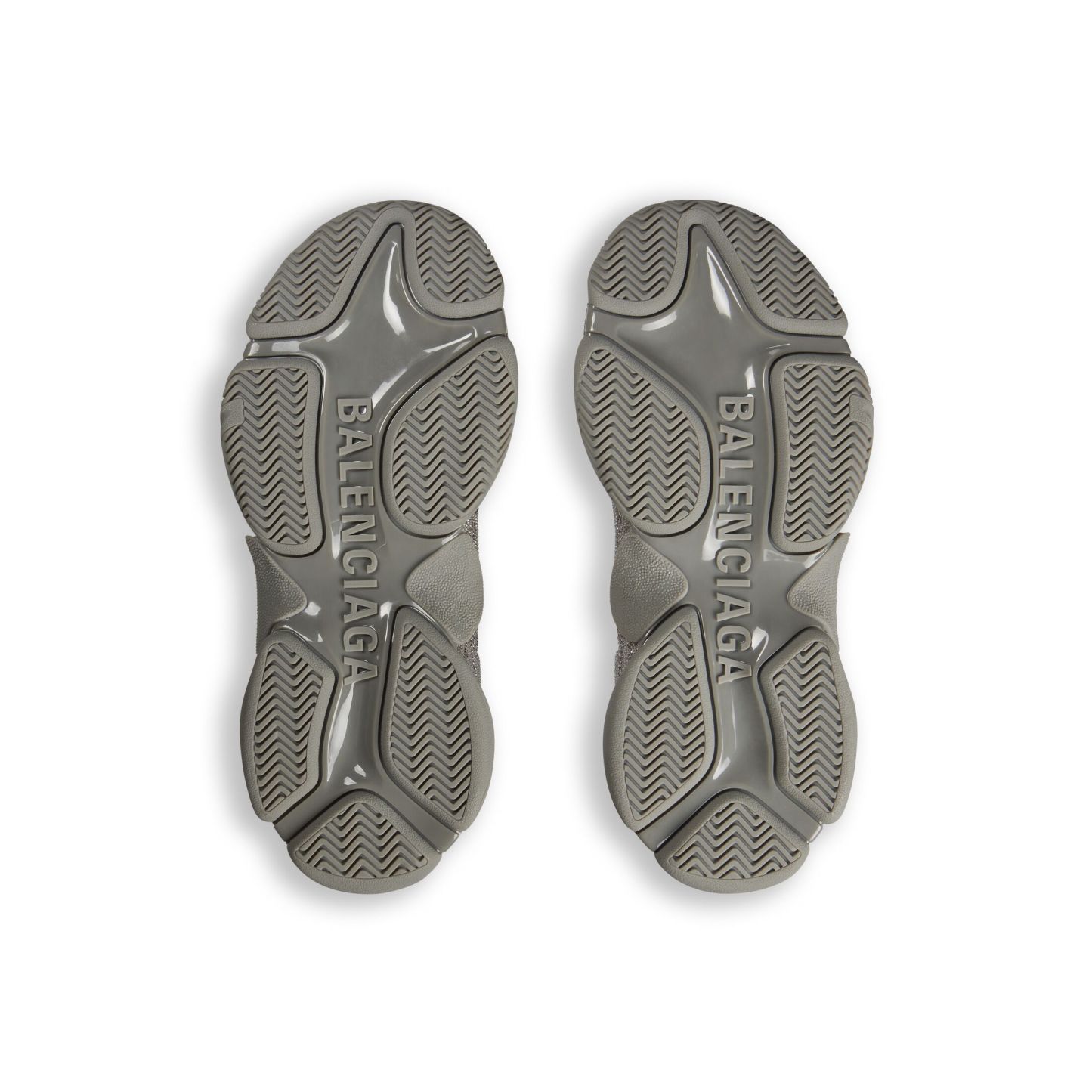 WOMEN'S TRIPLE S SNEAKER WITH RHINESTONES IN DARK GREY