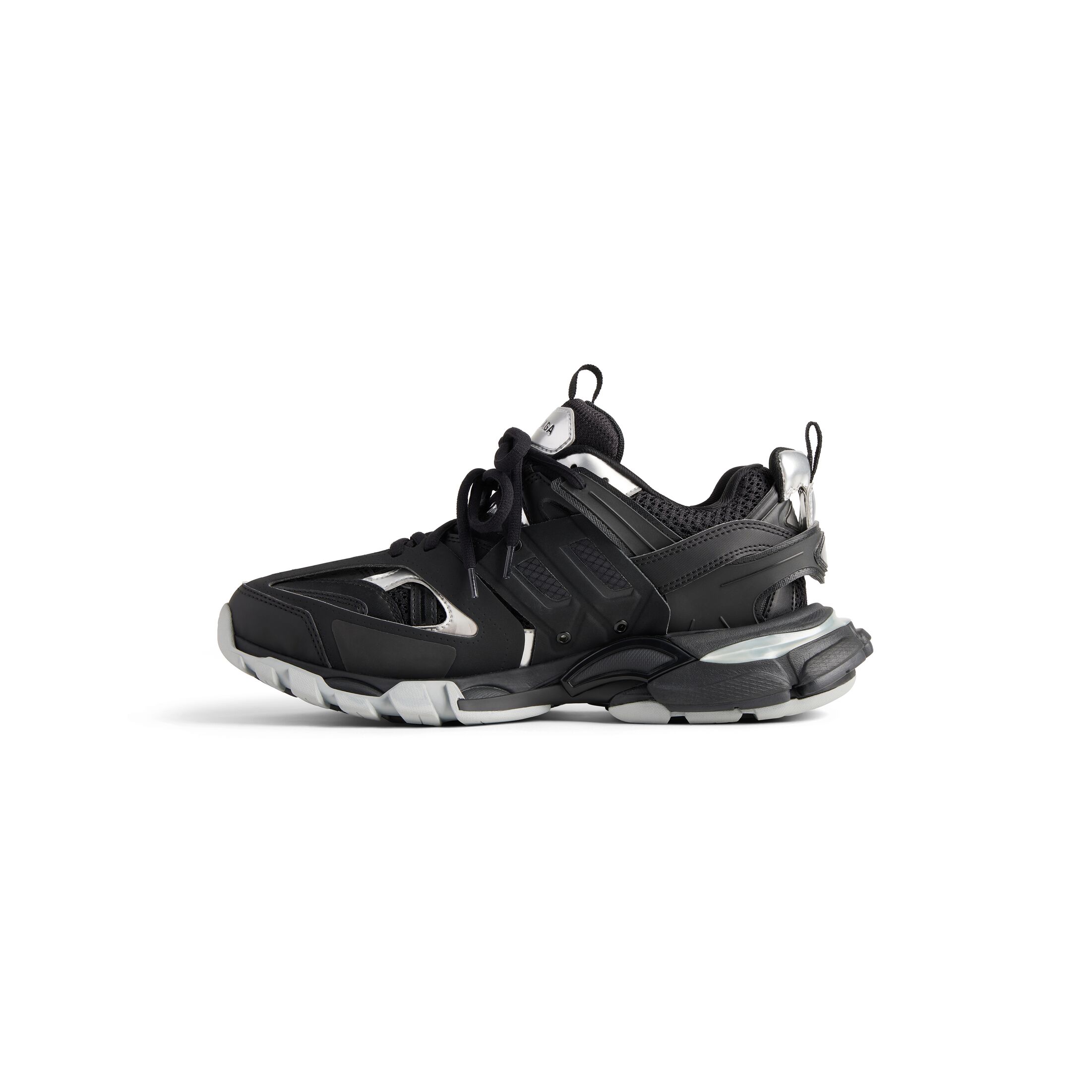 WOMEN'S TRACK SNEAKER IN BLACK/SILVER