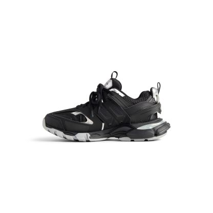 WOMEN'S TRACK SNEAKER IN BLACK/SILVER