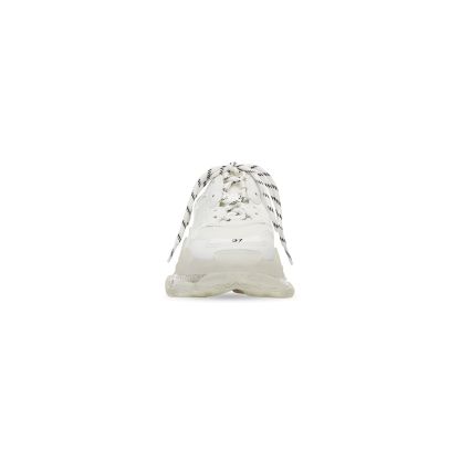 WOMEN'S TRIPLE S CLEAR SOLE SNEAKER IN WHITE