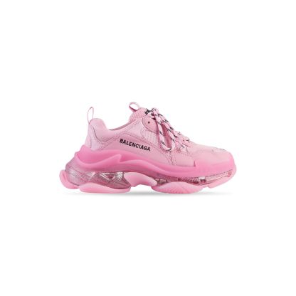 WOMEN'S TRIPLE S CLEAR SOLE SNEAKER IN PINK