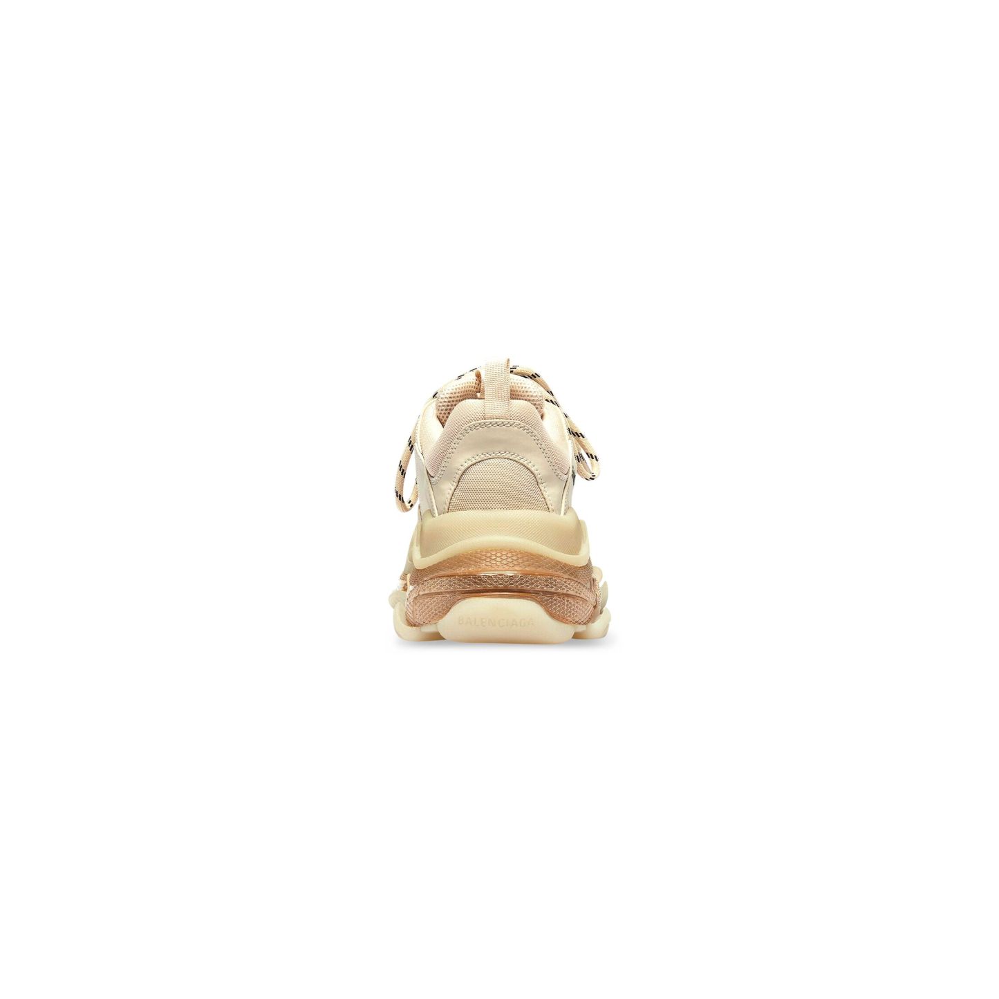 WOMEN'S TRIPLE S CLEAR SOLE SNEAKER IN BEIGE