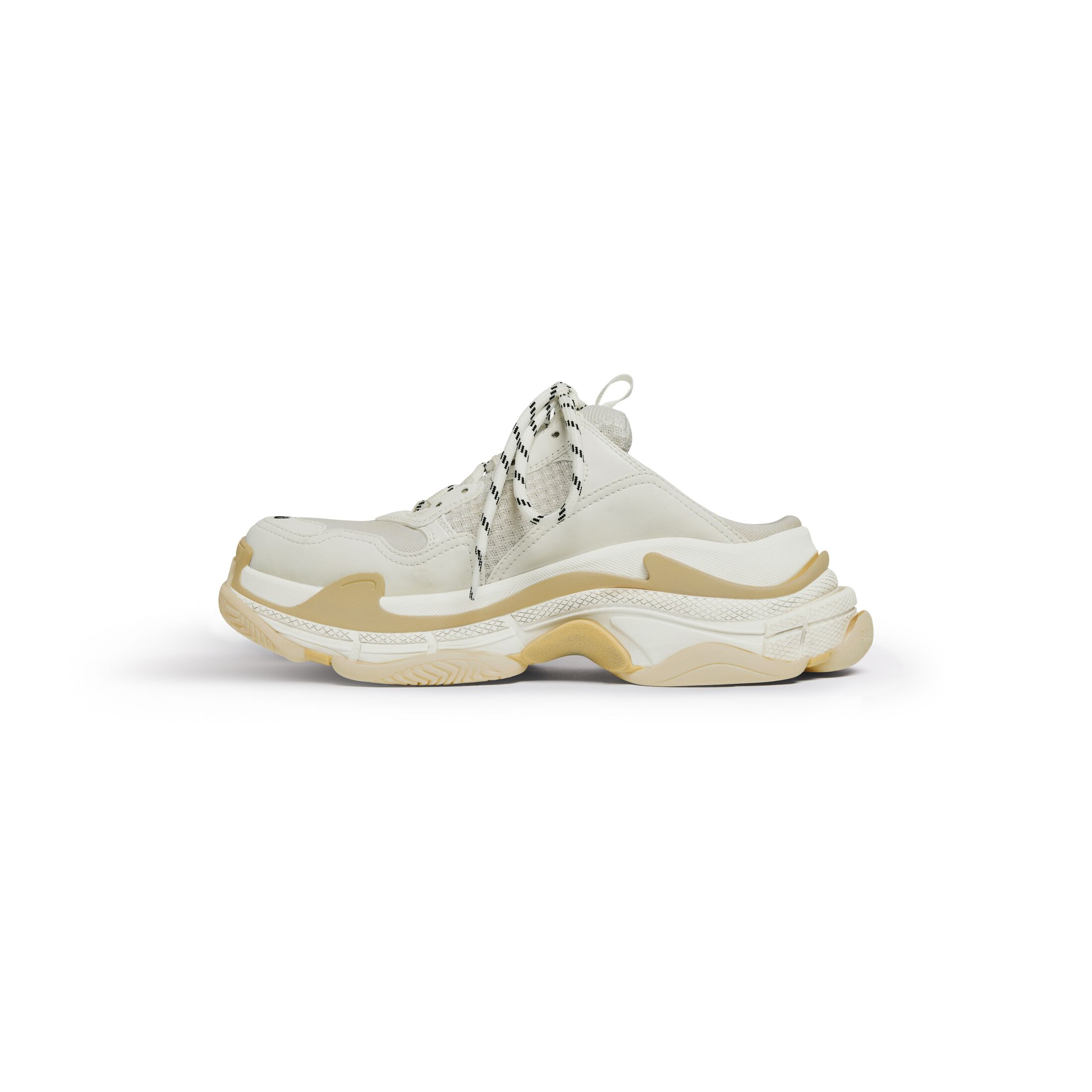 WOMEN'S TRIPLE S MULE IN WHITE