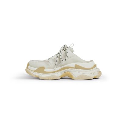 WOMEN'S TRIPLE S MULE IN WHITE