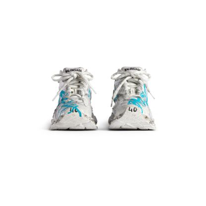MEN'S RUNNER GRAFFITI SNEAKER IN WHITE/BLUE