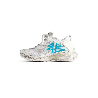 MEN'S RUNNER GRAFFITI SNEAKER IN WHITE/BLUE