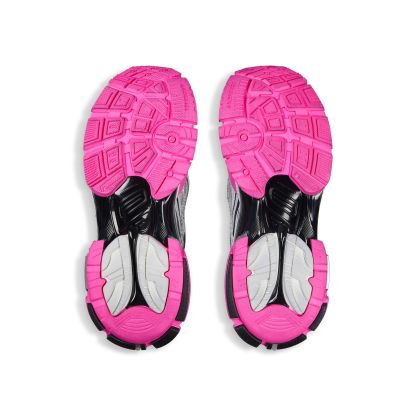 WOMEN'S RUNNER SNEAKER IN SILVER/BLACK/NEON-PINK