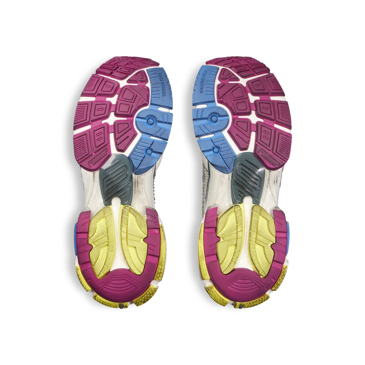 WOMEN'S RUNNER SNEAKER IN WHITE/BLUE/PURPLE/YELLOW